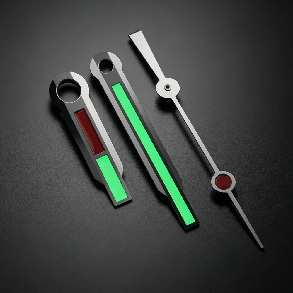 Modified Watch Hands Super C3 Green Lume Compatible with NH35 NH36 NH37 NH38 NH70 7S26 4R Movement