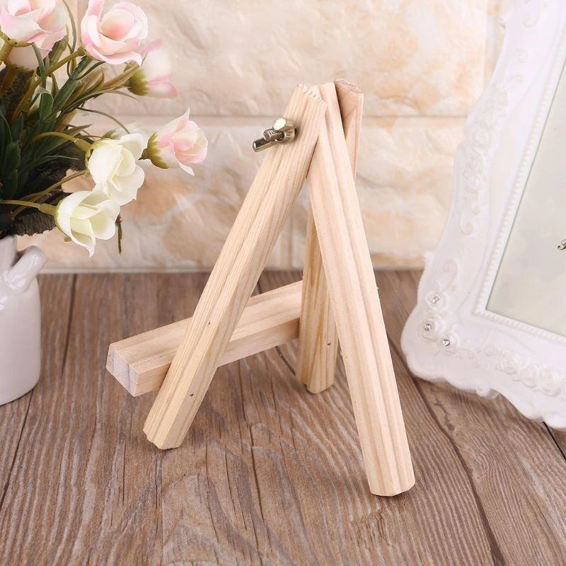 Mini A-shaped Easel Stand Art Display Stand Wooden Holder Adjustable Foldable for Canvas Paintings Artworks Displaying