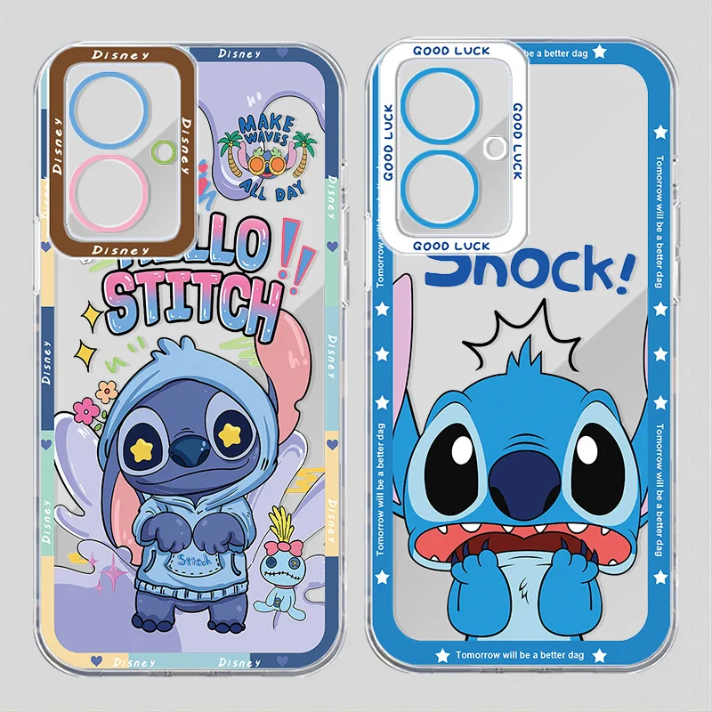 Disney Stitch Angel Eye Phone Case For OPPO A 98 96 95 94 92 76 74 73 2020 72 79 78 60 58 57 2022 Funda Soft Shell Cover Capa