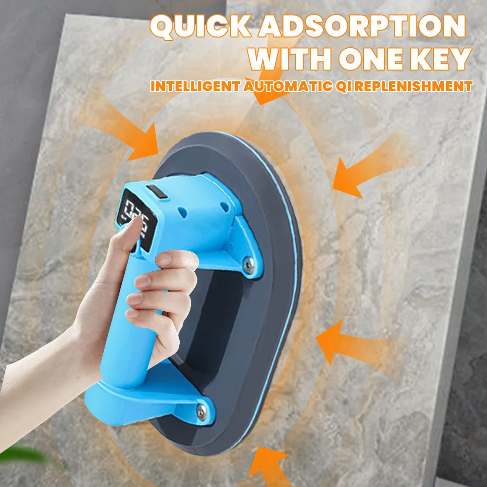 200KG Load Electric Vacuum Suction Cup Bearing Capacity Heavy Duty Vacuum Lifter for Granite Tile Glass Manual Lifting Powerful