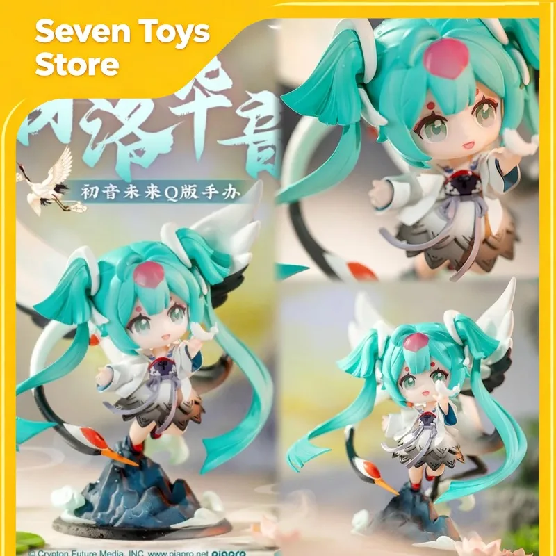 

Коллекционная фигурка Hatsune Miku Yuluo Huayin Q-версии в стиле Чиби с краном, ПВХ-модель, настольное украшение, подарок для коллекционеров аниме