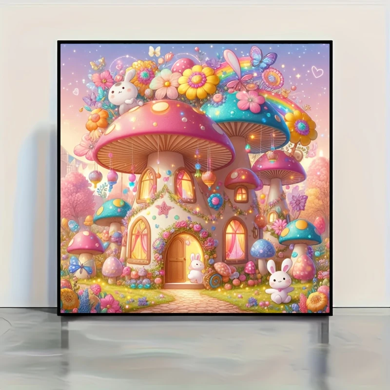 

Пазлы Mushroom House 500/1024 элемента: увлекательная семейная игра для игровой комнаты, спальни, подарок, домашний декор, без рамки