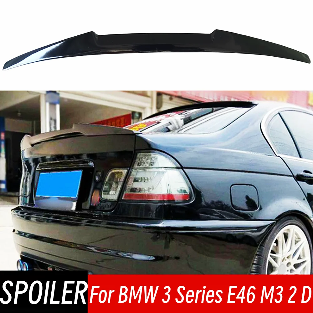 For BMW 3 Series E46 M3 2 Door 1999-2005 M4 Style Black Carbon Fibe Rear Trunk Lid Car Spoiler Wings Tuning Accessories Part