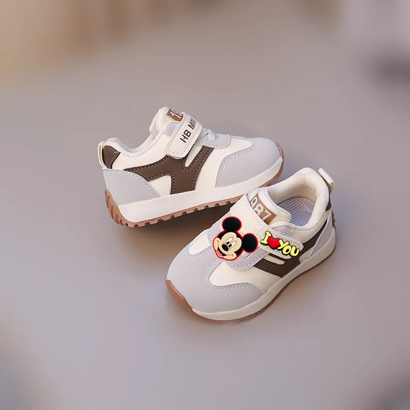 

Disney Mickey Mouse Children Forrest Gump Shoes Spring fall Boy Sneakers Girl Running Shoes Light Soft Sole Baby Casual Shoes