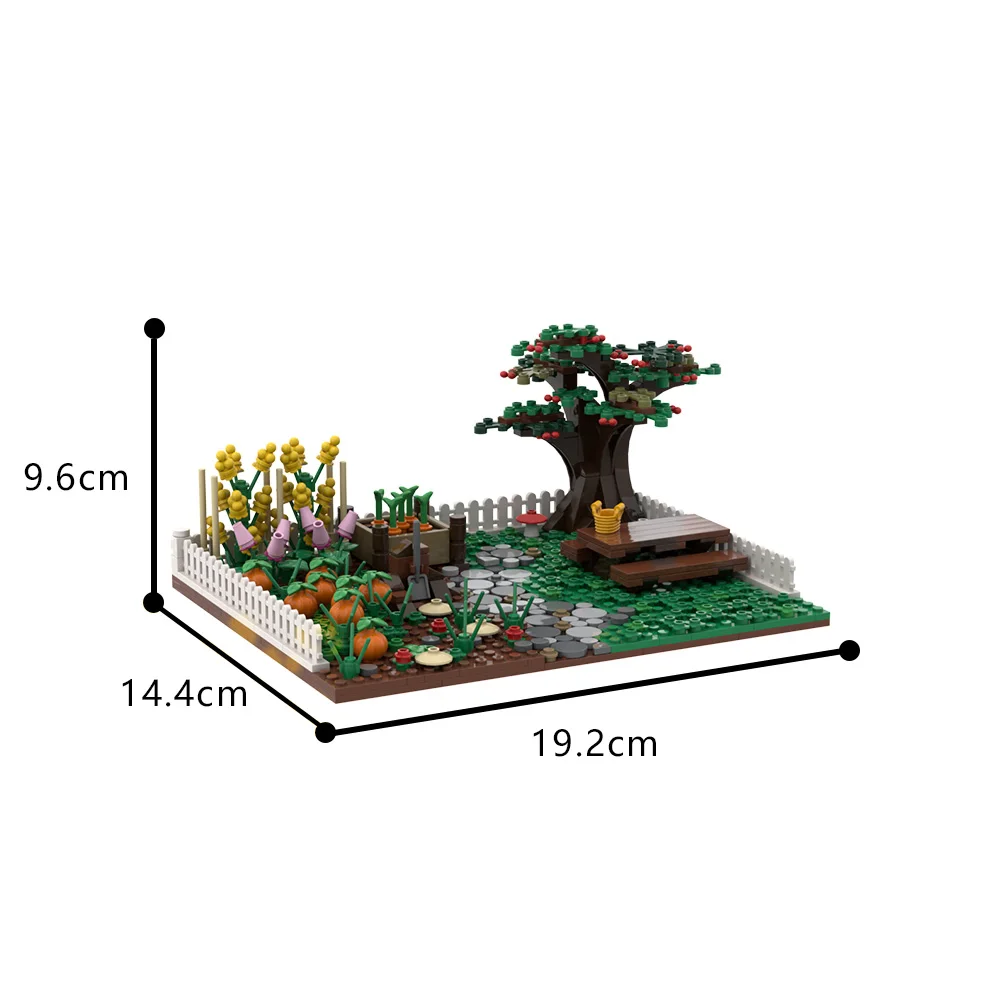 MOC-117694 Garden Building Blocks Plant Bonsai Tree Flower Bouquet DIY Creative Toys Educational Children Gift