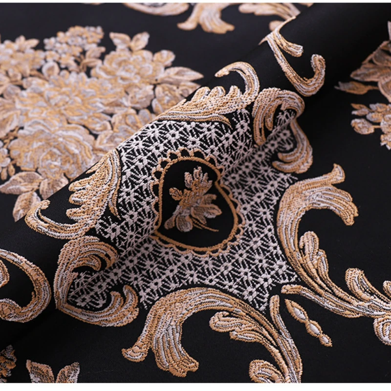 50X145cm Embossed Embroidery Jacquard Fabrics For Sewing Vintage Cheongsam Yarn-dyed Brocade Fabric DIY Designer Household