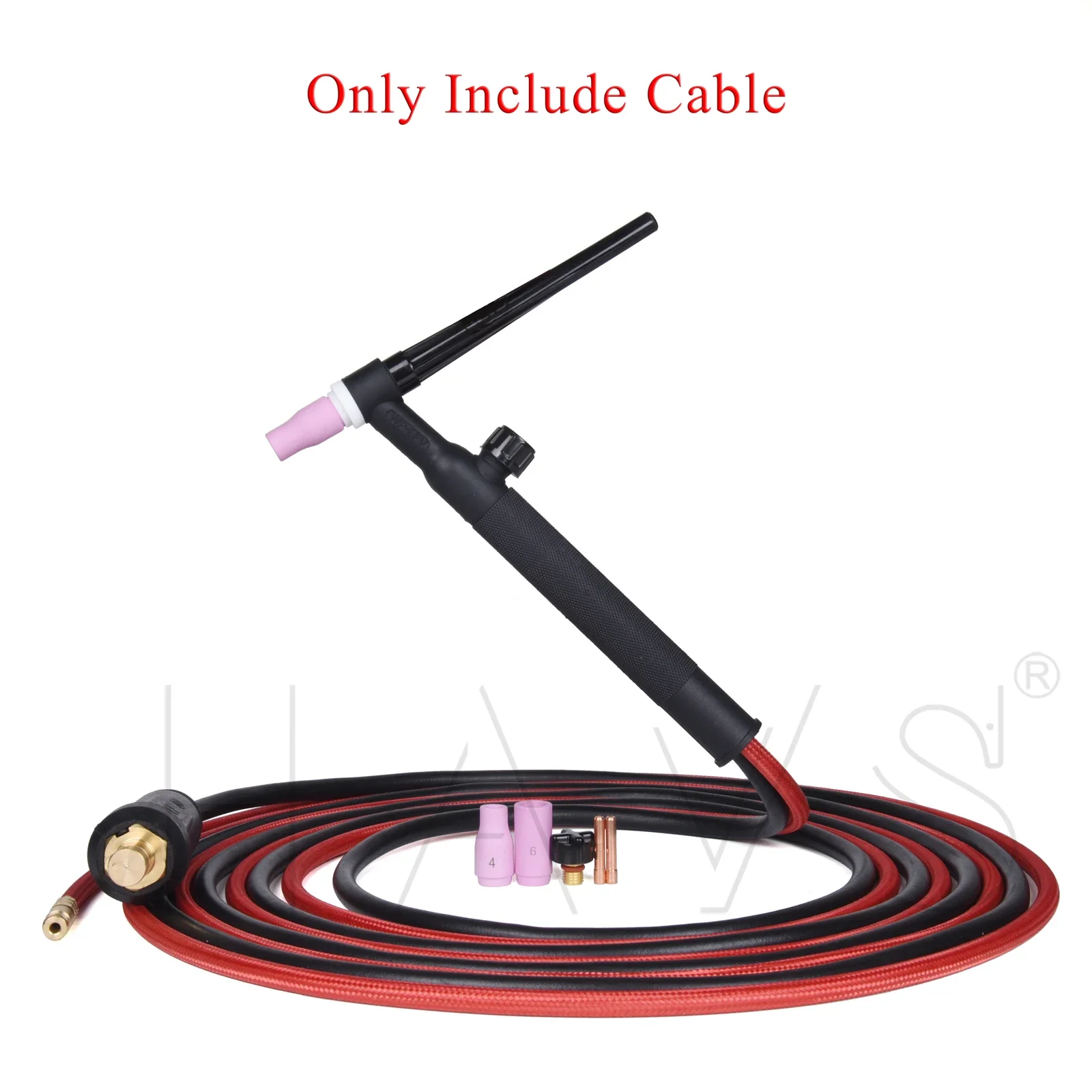 3.8/7.6M WP9 WP17 TIG Welding Torch Flexible Head Gas Valve Separated Type w/Quick Connect 10-25/35-50 Connector