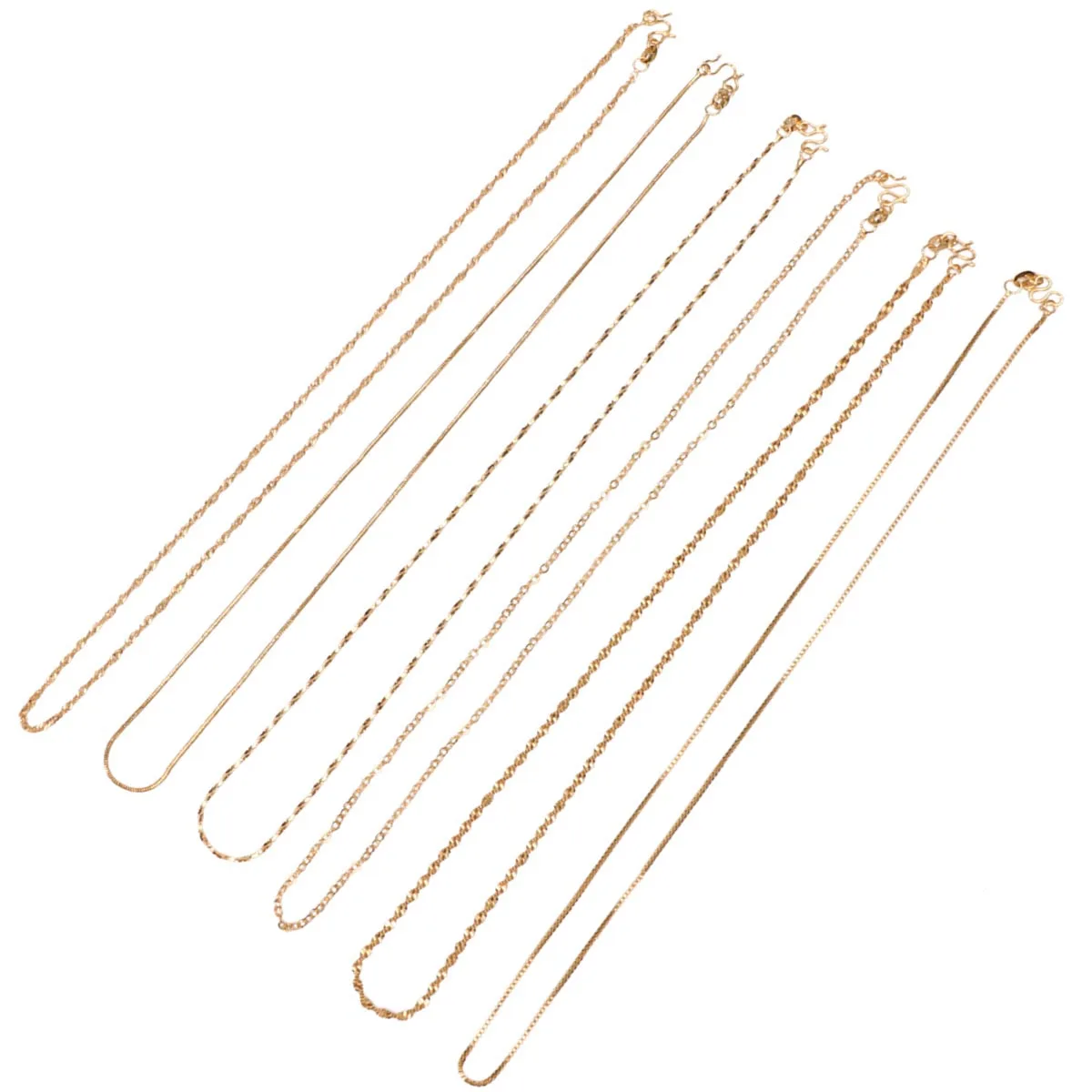 6Pcs Golden Metal Necklace Women Jewelry Durable Not Easy to Oxidize Fade Match Most Outfits Women Necklace Jewelry Making Chain