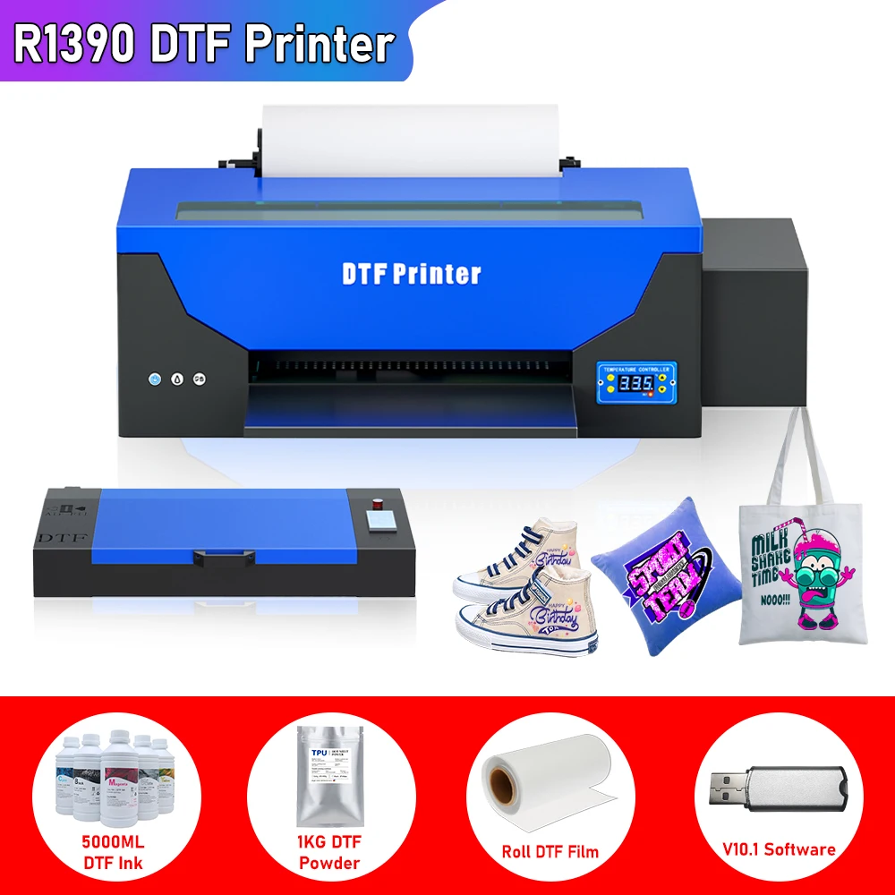 

A3 DTF Transfer Printer R1390 impresora DTF A3 T-Shirt Printing Machine A3 DTF Printer R1390 DIY Printer for Textiles Clothes