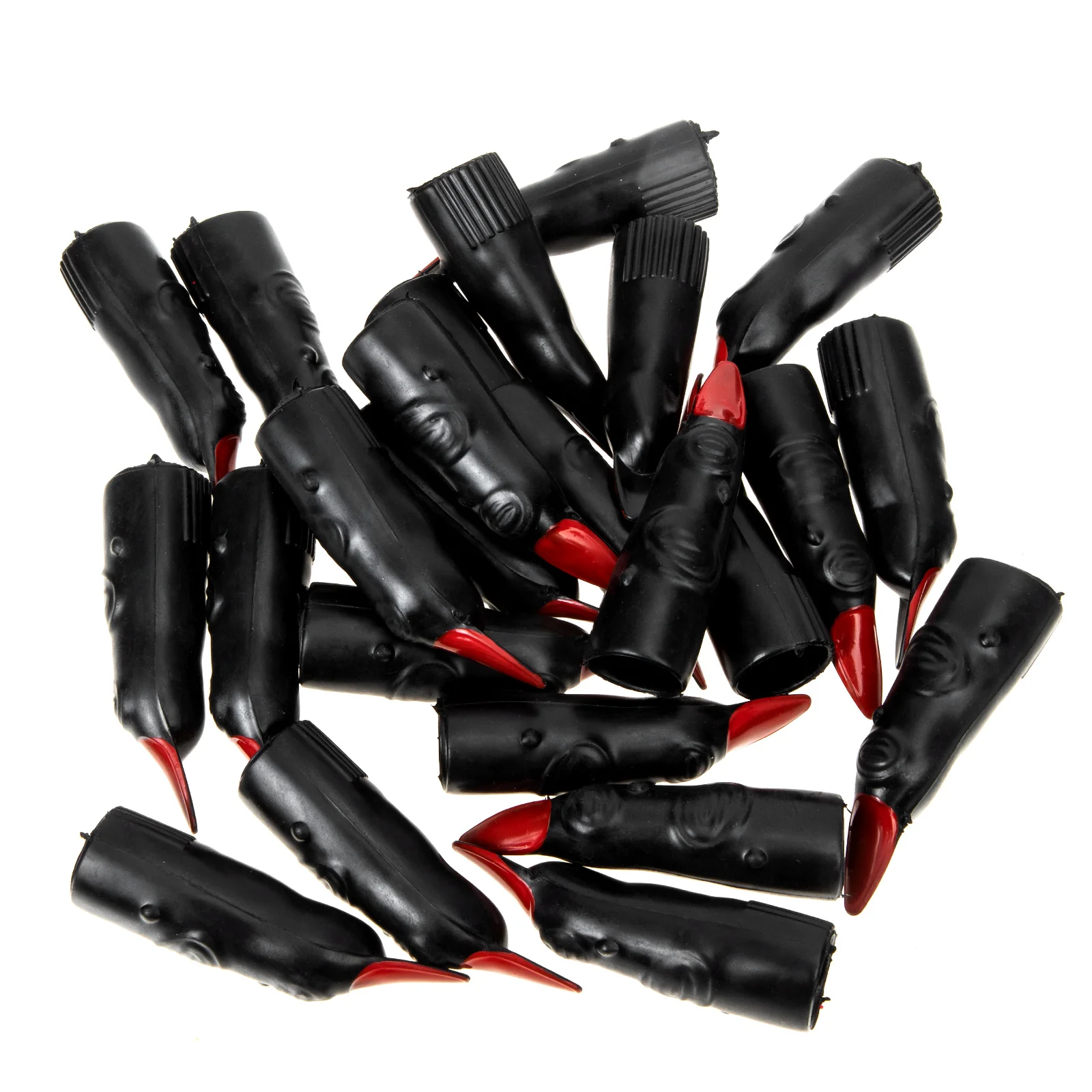 24 Pcs Cosplay Supplies Fake Finger Cot Dreses Halloween Witch Fingers Gothic Fingernail Claw Plastic Dracula Costume DIY