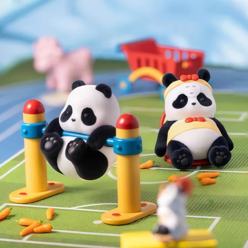 52 brinquedos genuínos panda roll série de diário infantil estatuetas panda escondido presentes criativos desktop e sala de estar ornamentos presentes