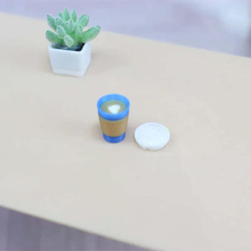 4 قطعة 1/12 دمية مصغرة عقد لاتيه فنجان القهوة المشروبات الصغيرة نموذج ل بيت الدمية اكسسوارات الديكور التظاهر اللعب اللعب هدية #3