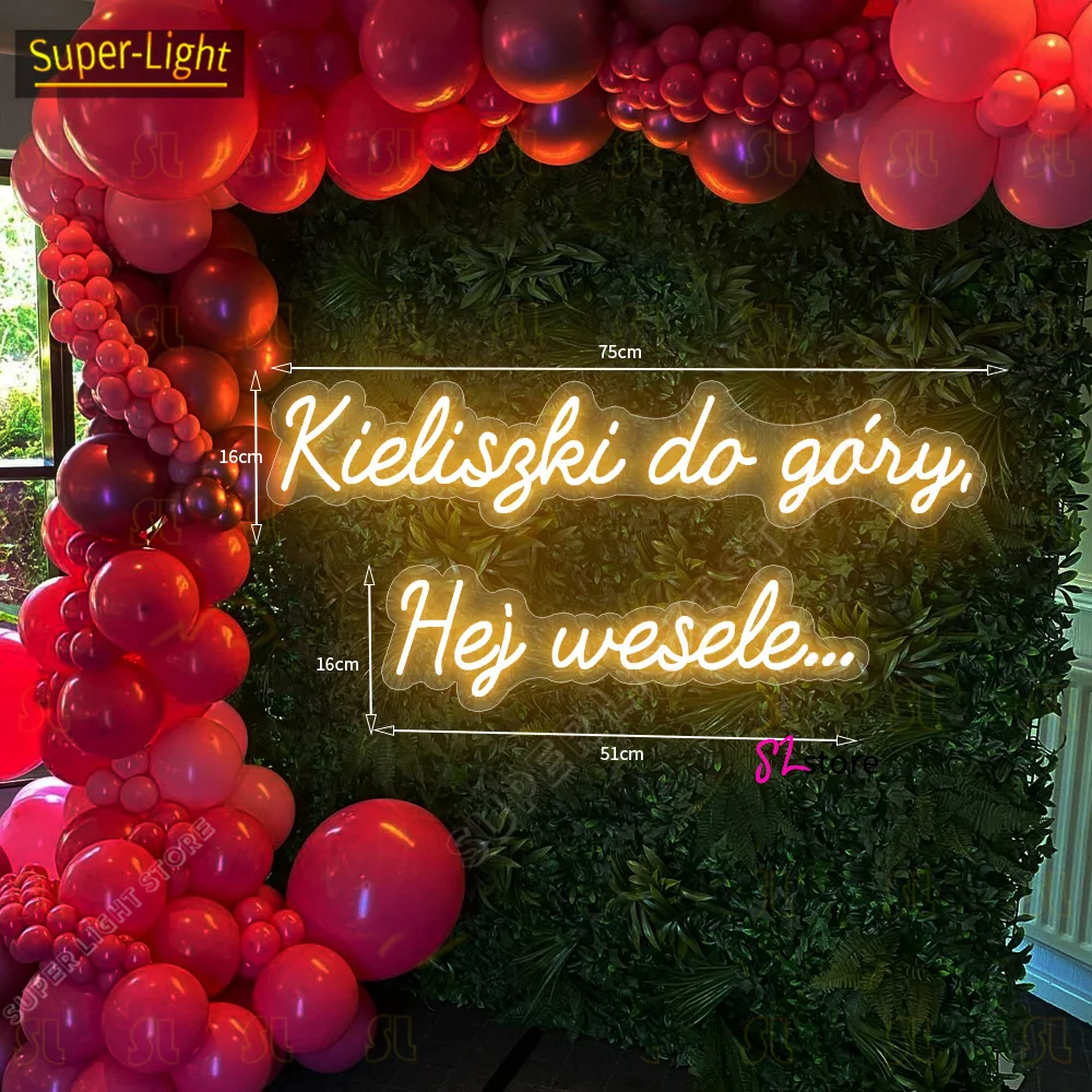 

Custom Wedding Party LED Neon Sign 75cm Neon Sign Glasses up, hey wedding Room Bedroom Decoration for Child Gifts