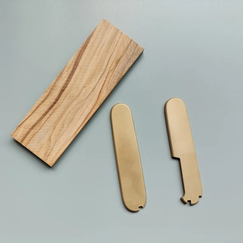 Brass Material Plane Pattern Knife Handle Patches Scales For 91MM Victorinox Swiss Army Knives With Slots of Toothpick Tweezers - Image 4