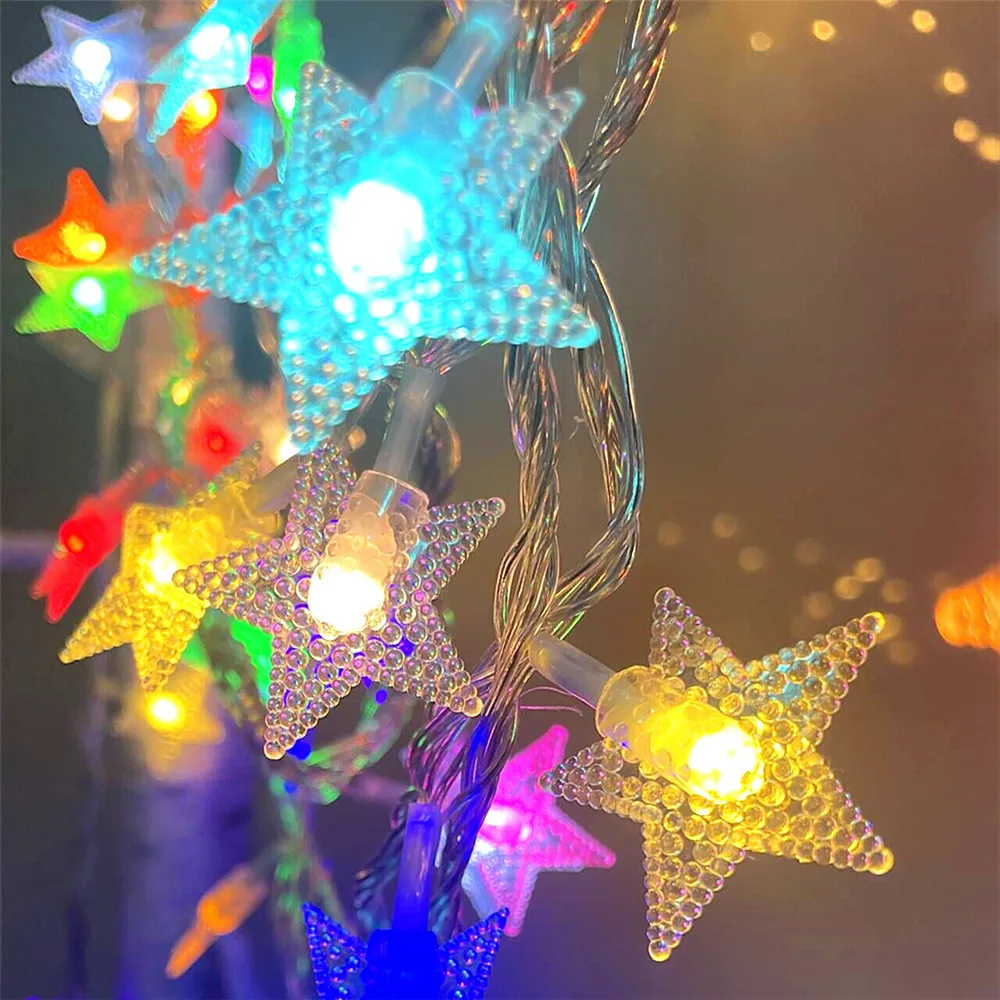 طاقة البطارية LED سلسلة أضواء في الهواء الطلق أضواء النجوم جارلاند أضواء الجنية أضواء حفلة المنزل الزفاف حديقة زينة عيد الميلاد