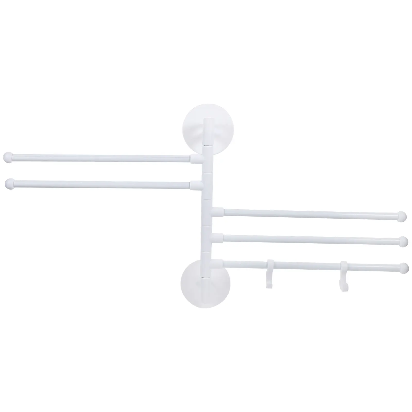 

1 set 1 Set Stainless Steel Rotatory Towel Rack Wall Mounted Bathroom Organizer No Drill Kitchen Towel Holder Storage Shelf