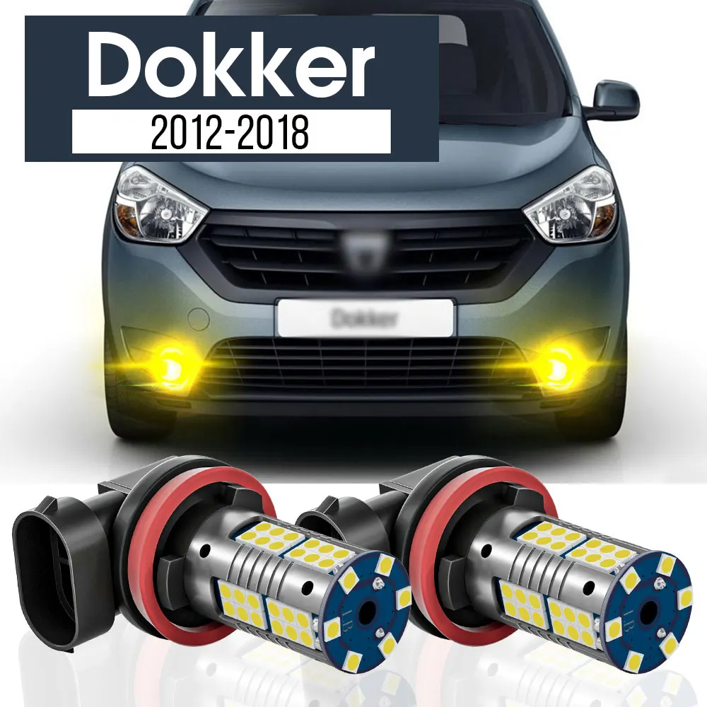 

2pcs LED Fog Light Lamp Blub Canbus Accessories For Dacia Dokker 2012 2013 2014 2015 2016 2017 2018