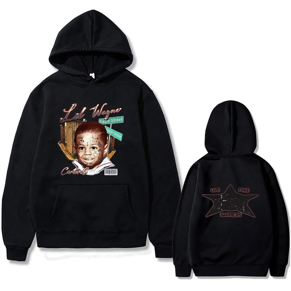 

Rapper Lil Wayne Tha Carter VI Tour 2025 Hoodie Men Women Hip Hop Fashion Oversized Pullover Male Casual Cotton Vintage Hoodies