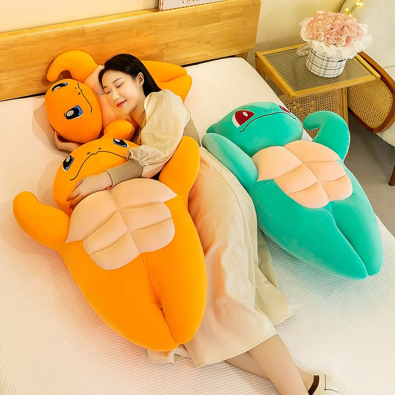 Muscle Psyduck Pokemon Plush Toys Anime Doll Kawaii Bulbasaur Charmander Giant Pokémon Stuffed Plushie Pillow Gift for Children