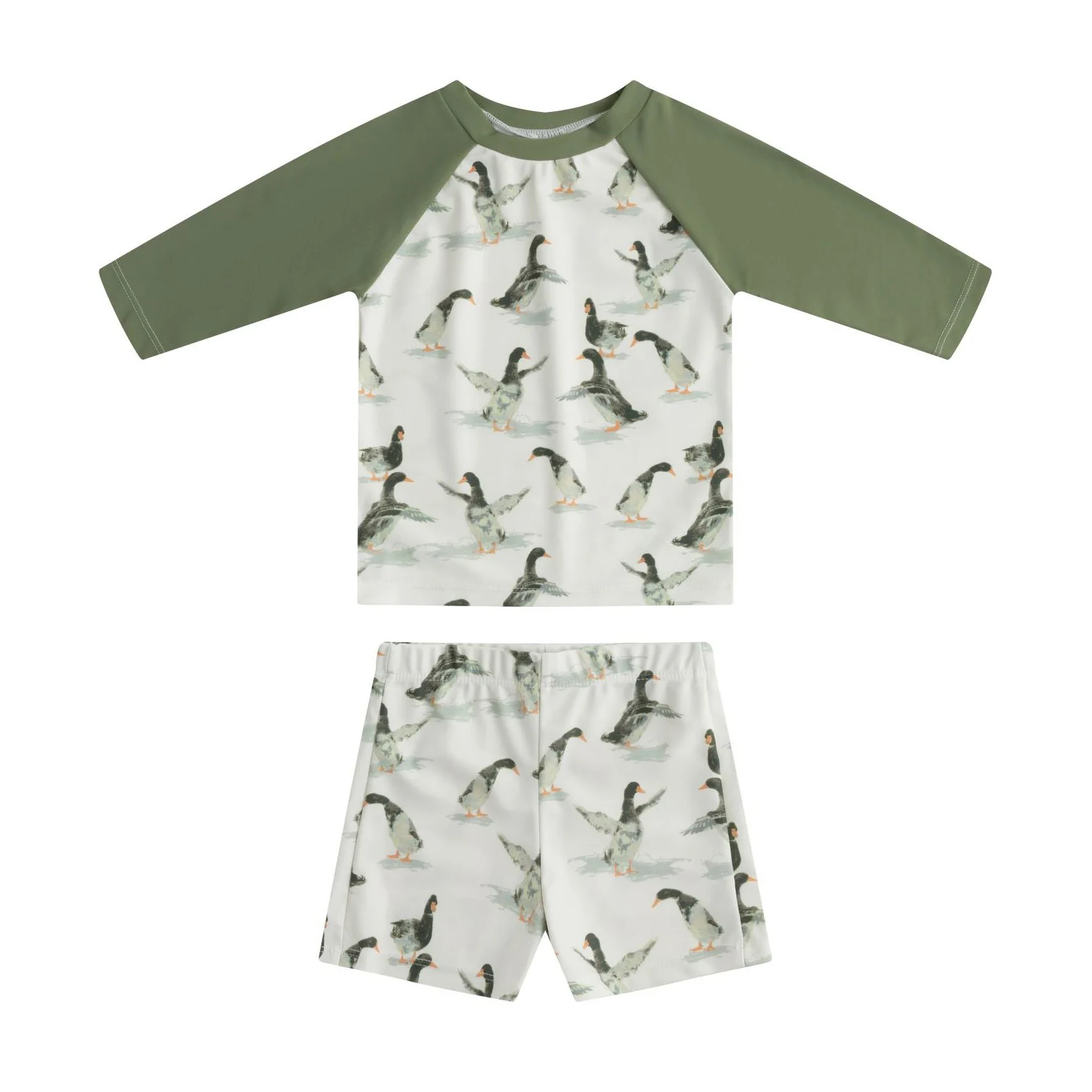 1-7T Infant Boy Girl Swimwear Toddler Kid Summer Holiday Beach Swim Clothes Set Quick-dry Sunscreen Swimsuit Outfit