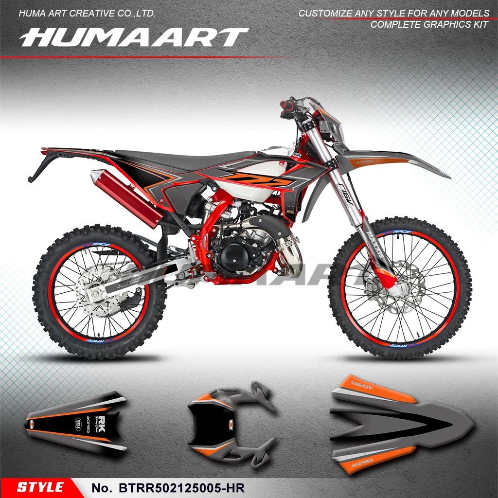 

HUMAART Motorcycle Stickers Laminated Decals for BETA RR 50 Race 2021 2022 2023 2024 2025, Rebuild Kit, BTRR502125005-HR