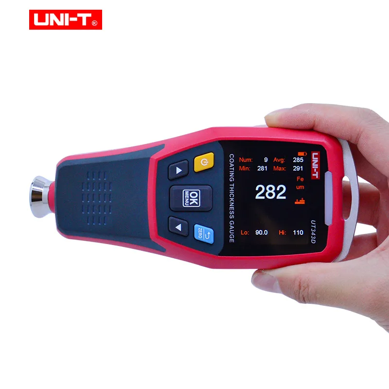 UNI-T UT343D Paint Thickness Gauge Coating FE/NFE Auto Recognition USB Data Storage Car Automotive Paint Metal Tester Meter