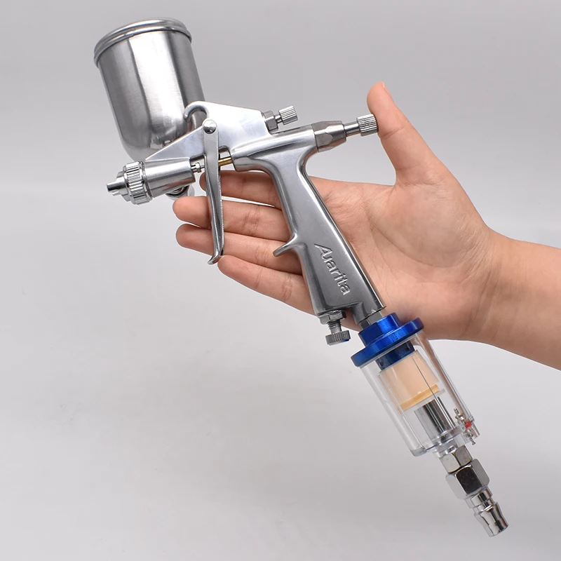 F3 Mini Metal Spray Gun 1.0mm Nozzle Air Painting Gun With 125ml Tank Filter Sprayer Paint Gun for Repairing  Small Components