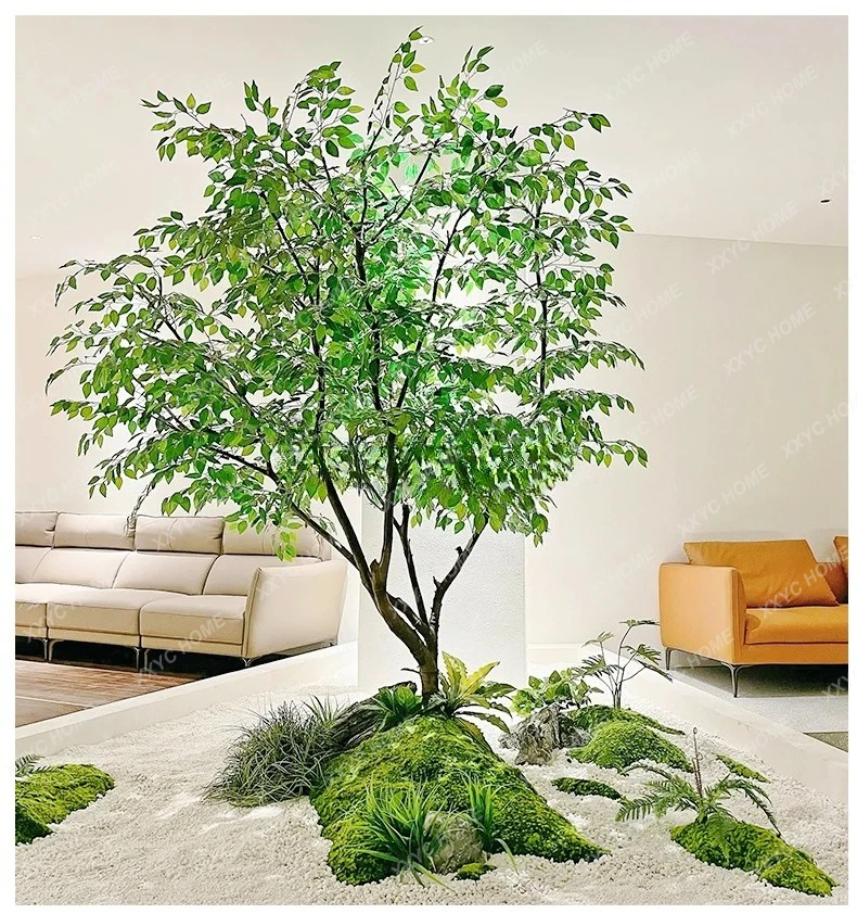 A  Simulation banyan large fake tree wishing tree window props indoor and outdoor green plant decoration landscaping