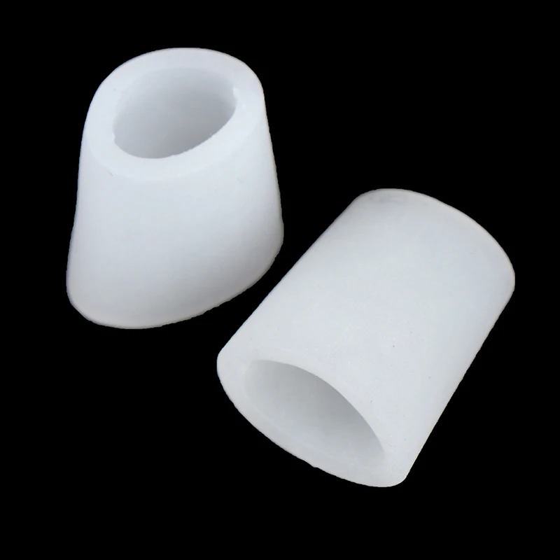 6 unids/lote Gel de silicona dedo pequeño tubo callos ampollas Corrector Pinkie Protector Gel juanete dedo del pie protección Gel manga