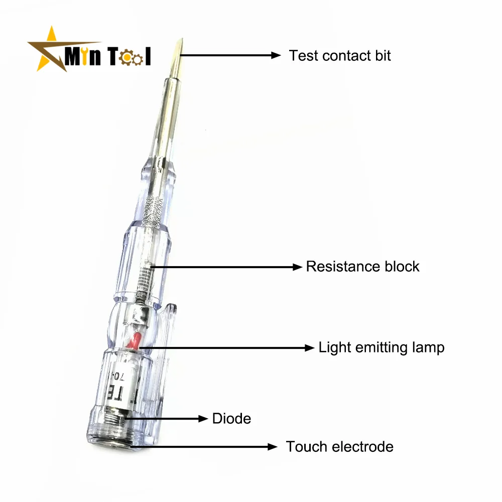 AC/DC 70-250V Waterproof Induced Electric Tester Pen Screwdriver Probe light Voltage Tester DetectorTest Pen Elecrtrician Tool