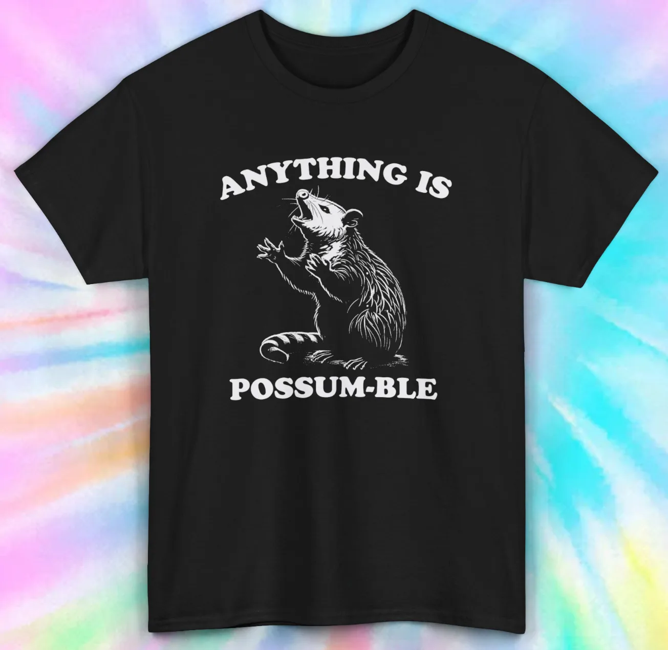 

Anything is Possum-ble T-Shirt | Funny Opossum | Funny Animal Graphic Tee S-5XL