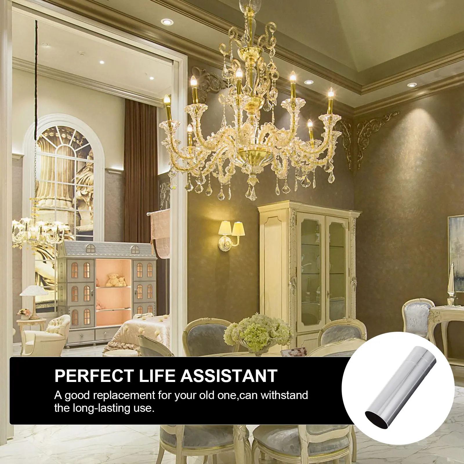 

2pcs Lampholder Sleeves Iron Chandelier Base Covers European Style Durable Replacement Lighting Accessories For Crystal