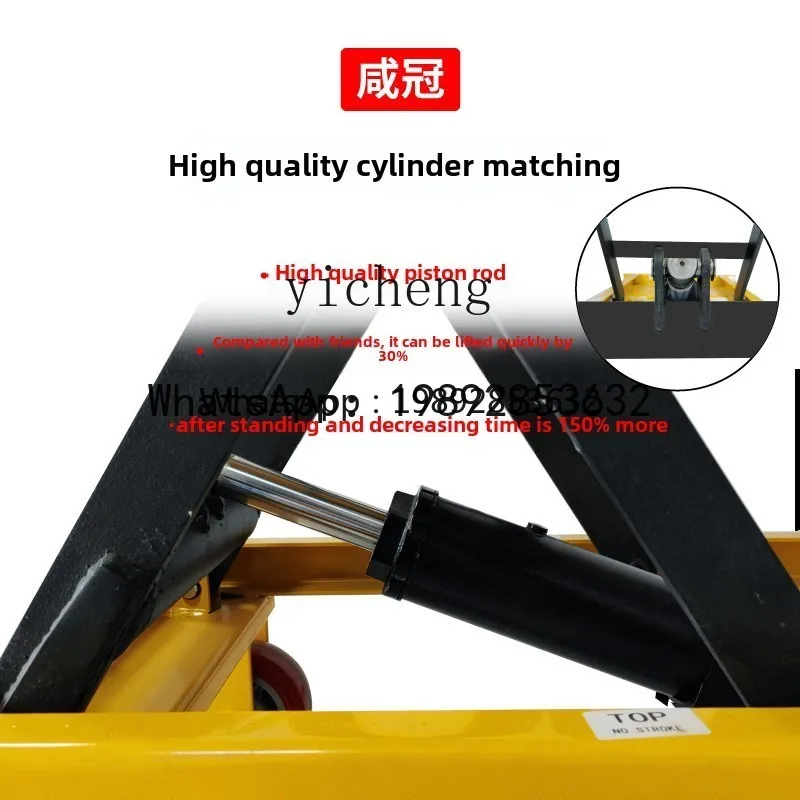 Truk platform angkat hidrolik manual A1, angkat elektrik mobile, angkat kecil, troli sederhana