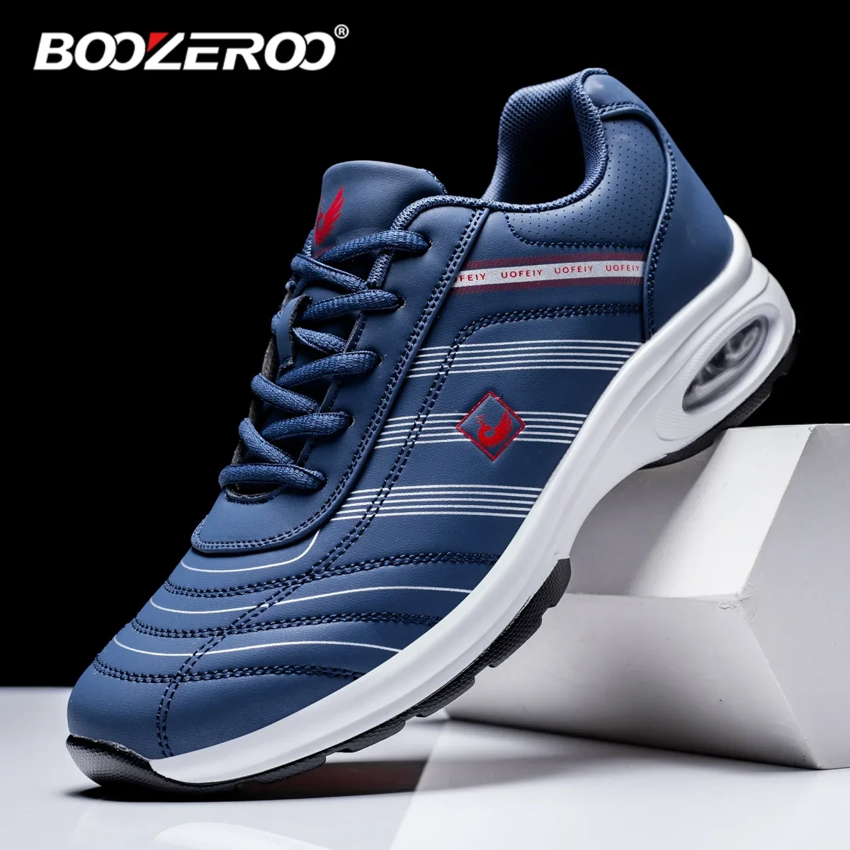 BOOZEROO New Travel Shoes for Men Fashionable Casual Flats Lightweight and Comfortable Sneakers