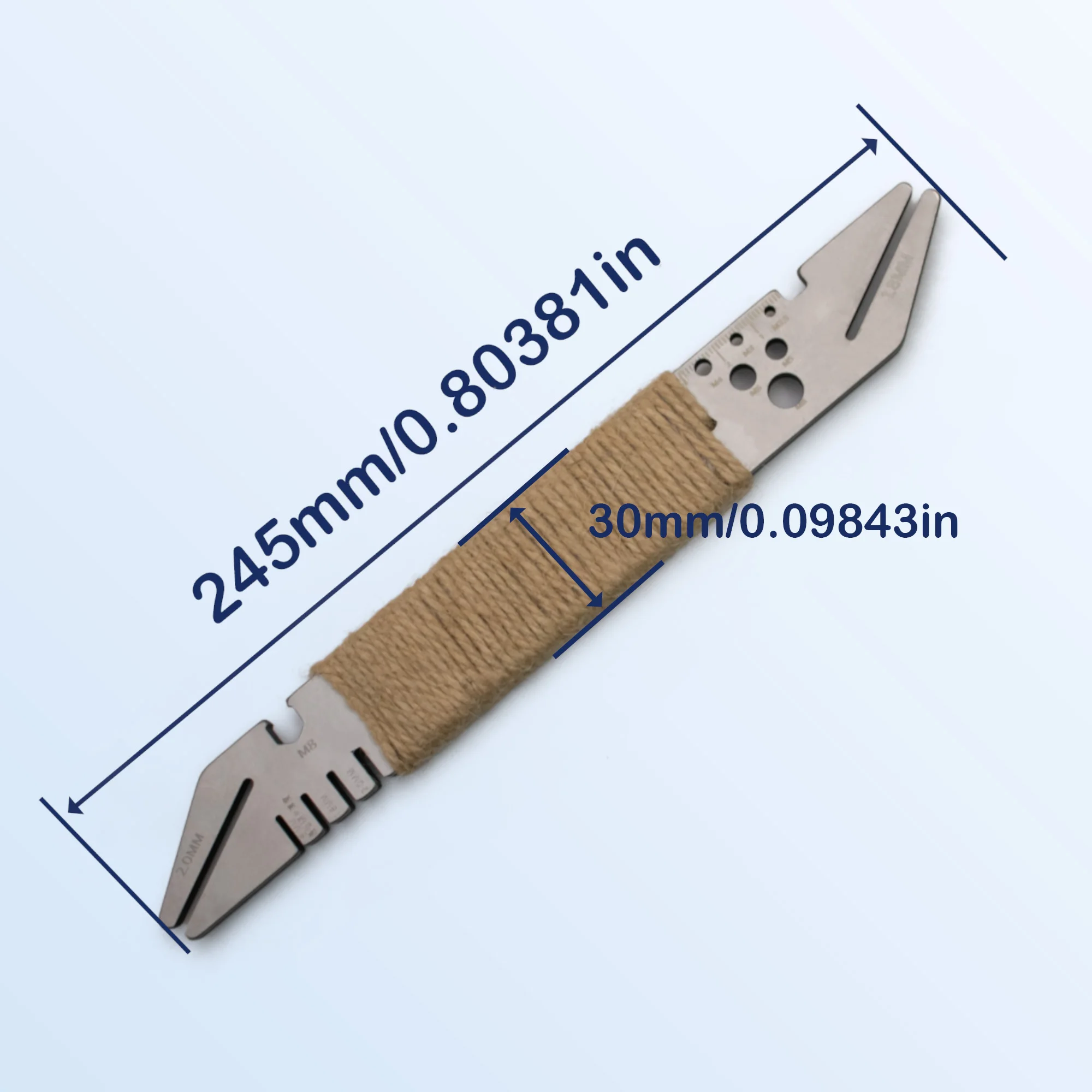 420 Steel Multifunctional Bike Disc Brake Tool: 1.8/2.0/2.3mm Thickness Gauge & Rotor Truing Wrench for Bike Bicycle