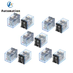 10Pcs LY2NJ HH62P HHC68A-2Z Electronic Micro Mini Electromagnetic Relay 10A 8PIN Coil DPDT AC/DC12v 24v 36v 48v 110v 220v 380v