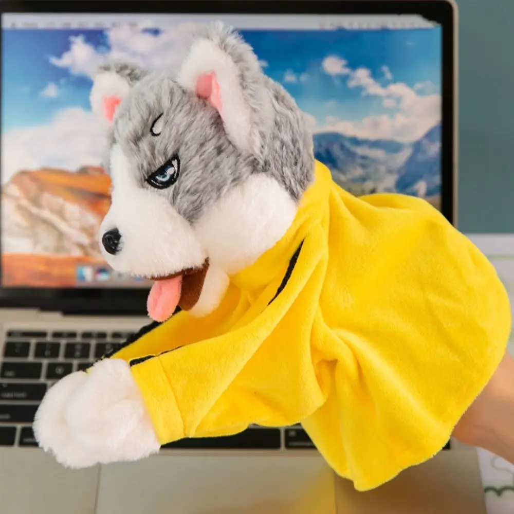 Kung Fu Boxing Husky Finger Doll Battle Sound Husky Hand Puppet Cute Interactive Kung Fu Animal Toy Prezenty dla dzieci