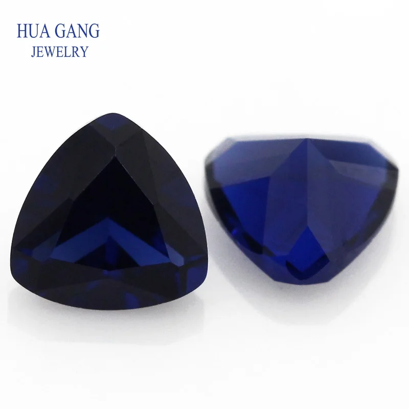 34# Blue Nano Synthetic gem stone Various Shapes sapphire Royal blue Round Oval Pear square For jewelrySuitable for wax inlay