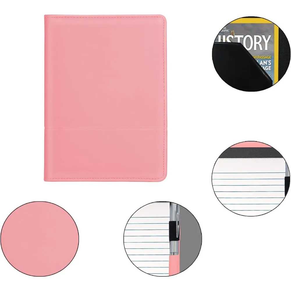 Padfolio/แฟ้มโฟลิโอ, มินิแพดโฟลิโอแฟ้มโฟลิโอ 5x8 แผ่นเขียนกฎหมาย, A5 โฟลเดอร์จัดระเบียบเอกสารสำหรับผู้ชายผู้หญิง, L