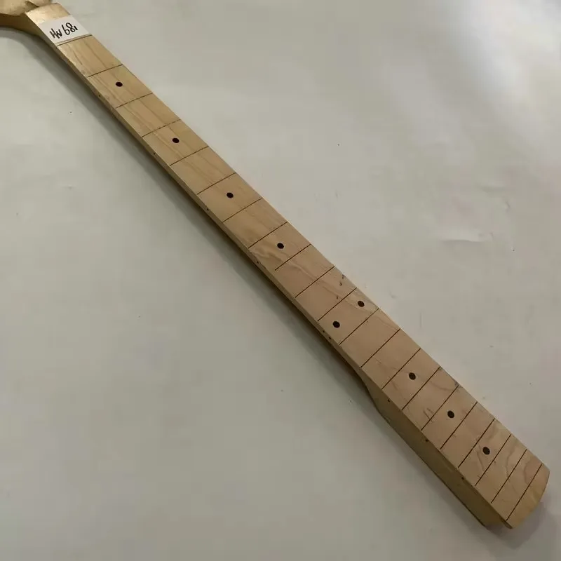 HN681 4 Strings Electric Bass Custom Order Unfinished Bass Neck Natural Maple without Frets for DIY Replace with Damages