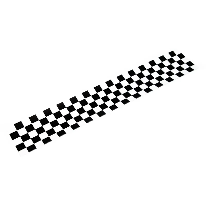 S015 Personalized Black White Plaid Racing Track Style Reflective Decals MOTO GP Car Electric Motorcycle Scratch Stickers