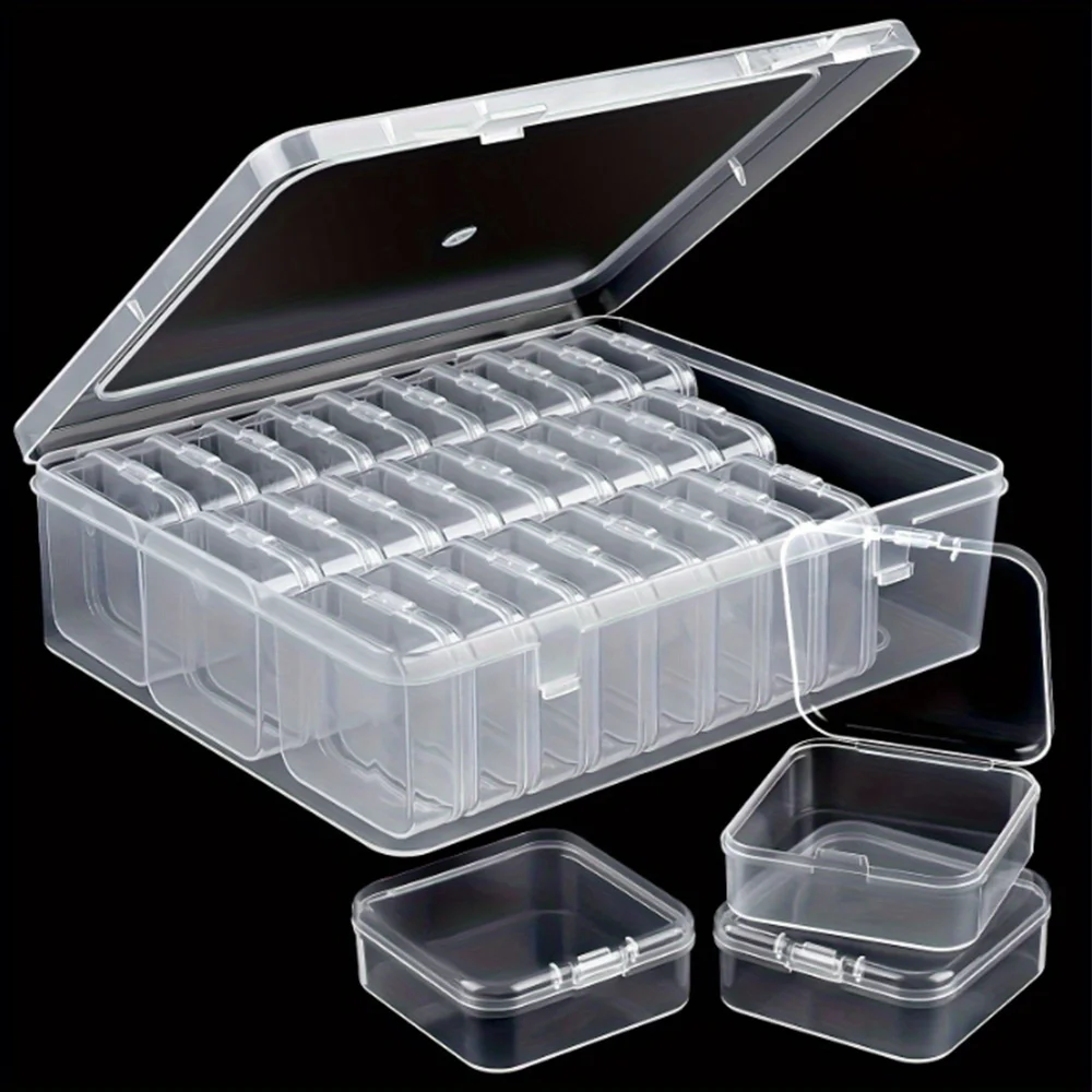 30 Stück/Set Perlen-Aufbewahrungsbox, kleine Aufbewahrungsbehälter mit Deckel, Organizer-Boxen für DIY-Bastelzubehör, Schmuck, Nägel, Schrauben