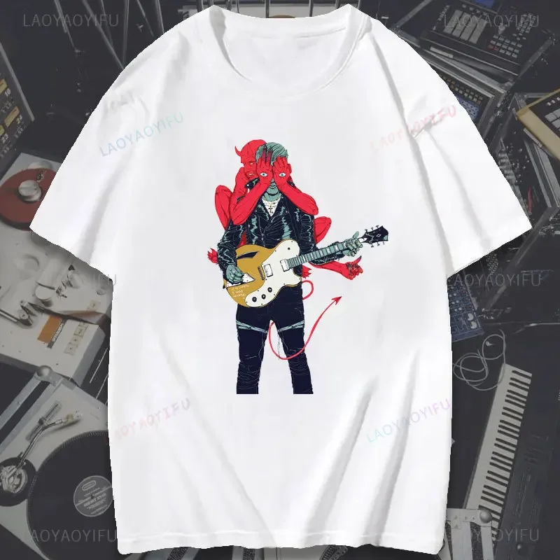 Funny Clothes Queens of The Stone Age T-Shirt Summer Men Women Cartoon Pattern Printed Camisetas Cotton Fashion Breathable Tops view 4