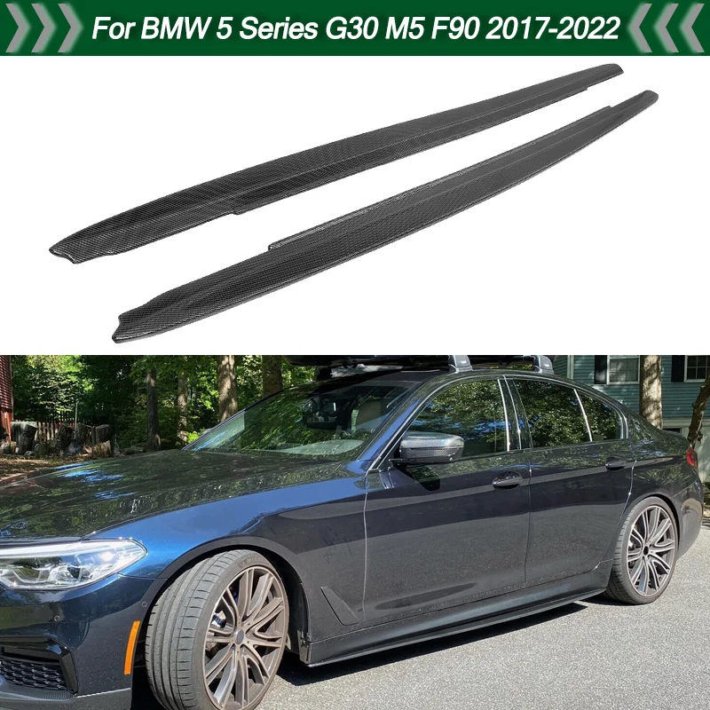 MagicKit Side Skirt Carbon Fiber Look ForBMW 5 Series G30/G312017-2019 with M Sport Bumper Car accessories Tools