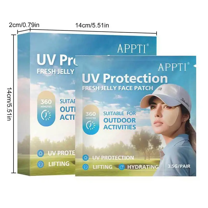 5 шт., УФ-гелевые патчи для лица, для гольфа
