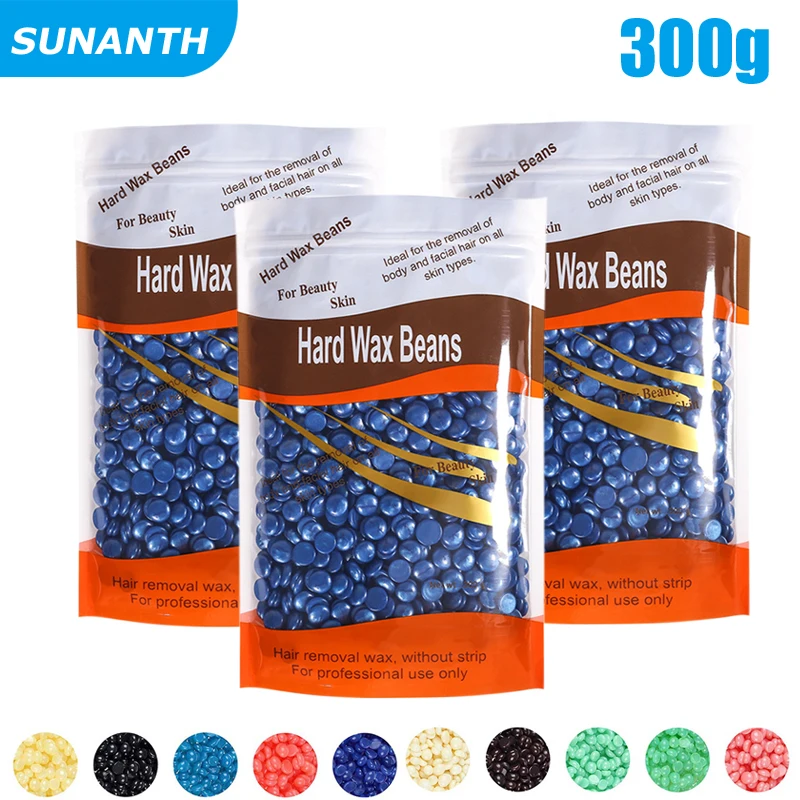 50/300g Hard Wax Hard Wax Beads Easy Melt Residue-Free Wax Beans for Hair Removal Home Salon Women Men Full Body Waxing Beads