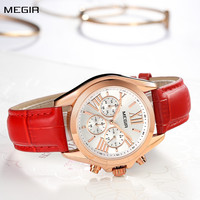 MEGIR Women Watches Top Brand Luxury Quartz Ladies Watch Bracelet Clock Reloj Mujer Fashion Dress Wrsitwatches Montre Femme