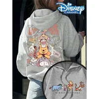Sudadera con capucha de Disney para mujer, jersey de invierno con estampado Floral de Winnie The Pooh y Friends, diseño de personajes bonitos, uso diario