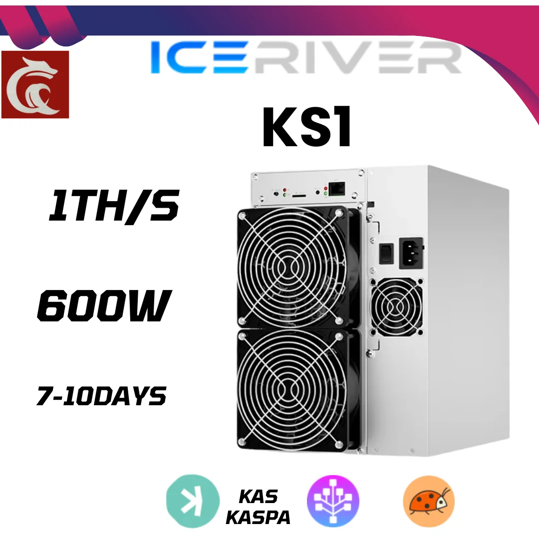 KAS Miner official IceRiver KS1 Kaspa Miner cryptocurrency mining server, free shipping