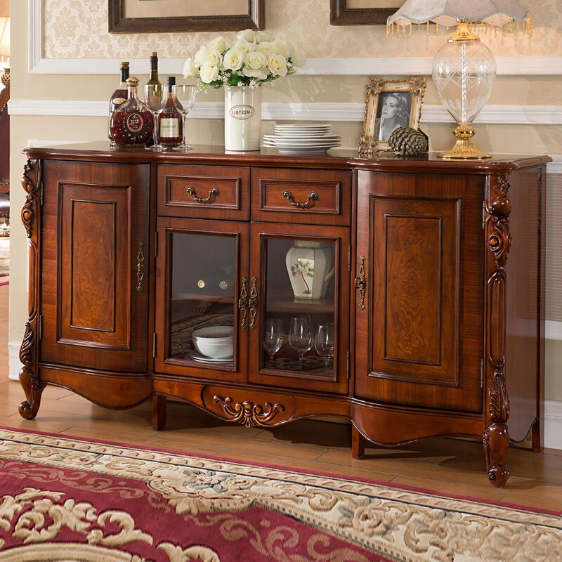 

European solid wood dining side cabinet, dining side , American country dining preparation, tea cabinet, dish cab